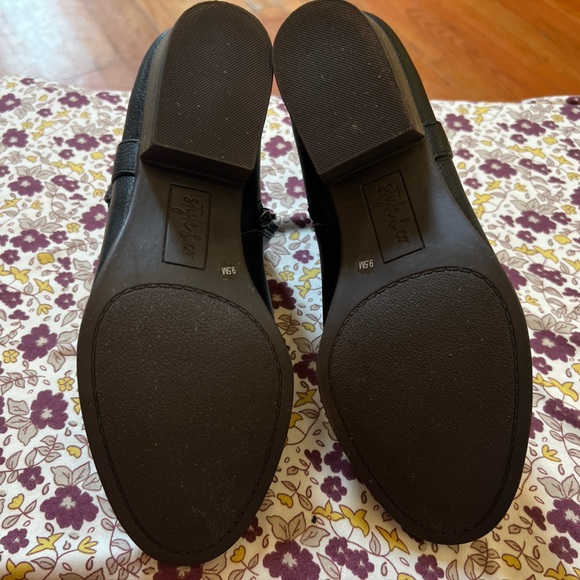 STYLE & COMPANY Womens Black Almond Toe Block Heel Slip On Booties 9.5 M - Picture 5 of 8